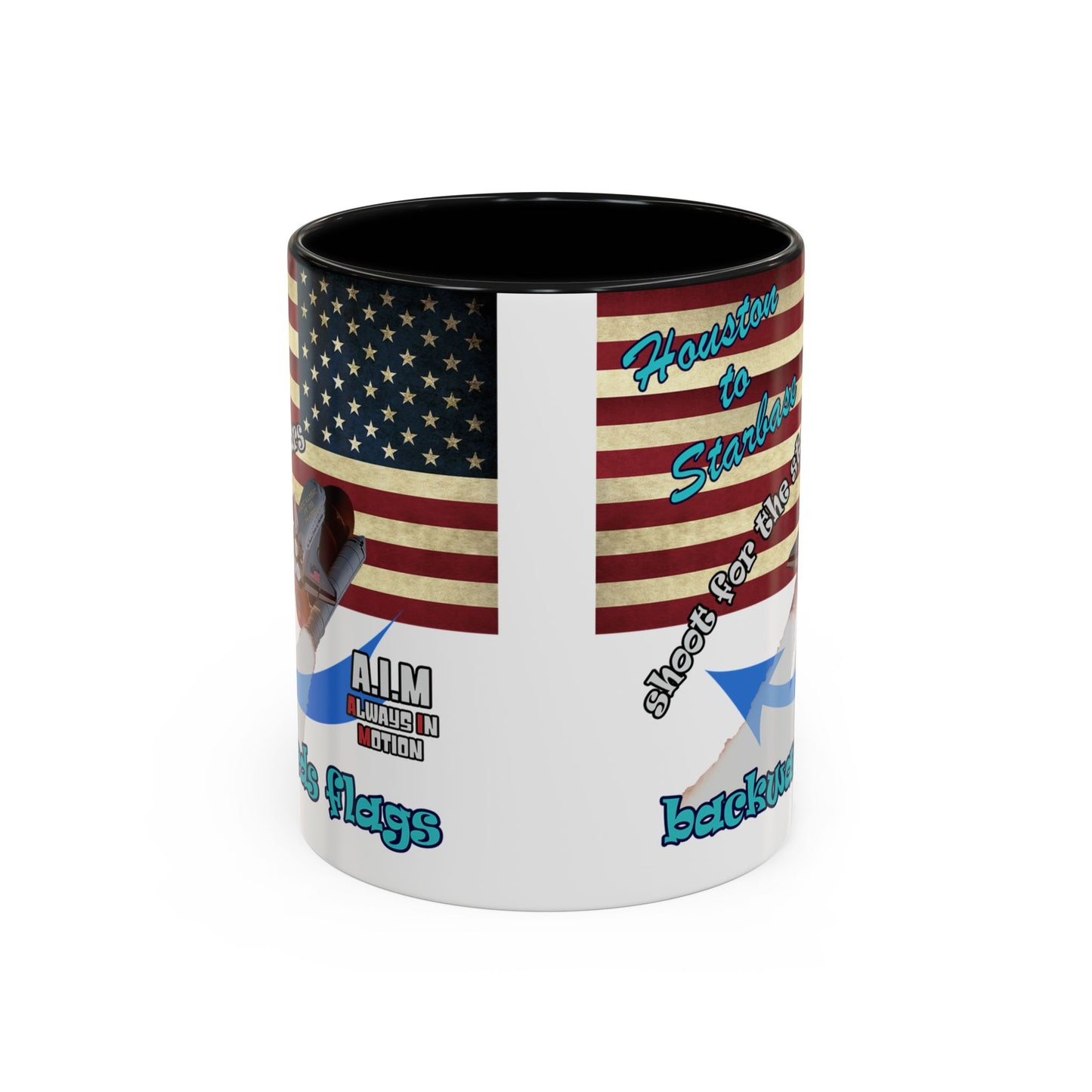 shoot for the stars - Accent Mug (white)