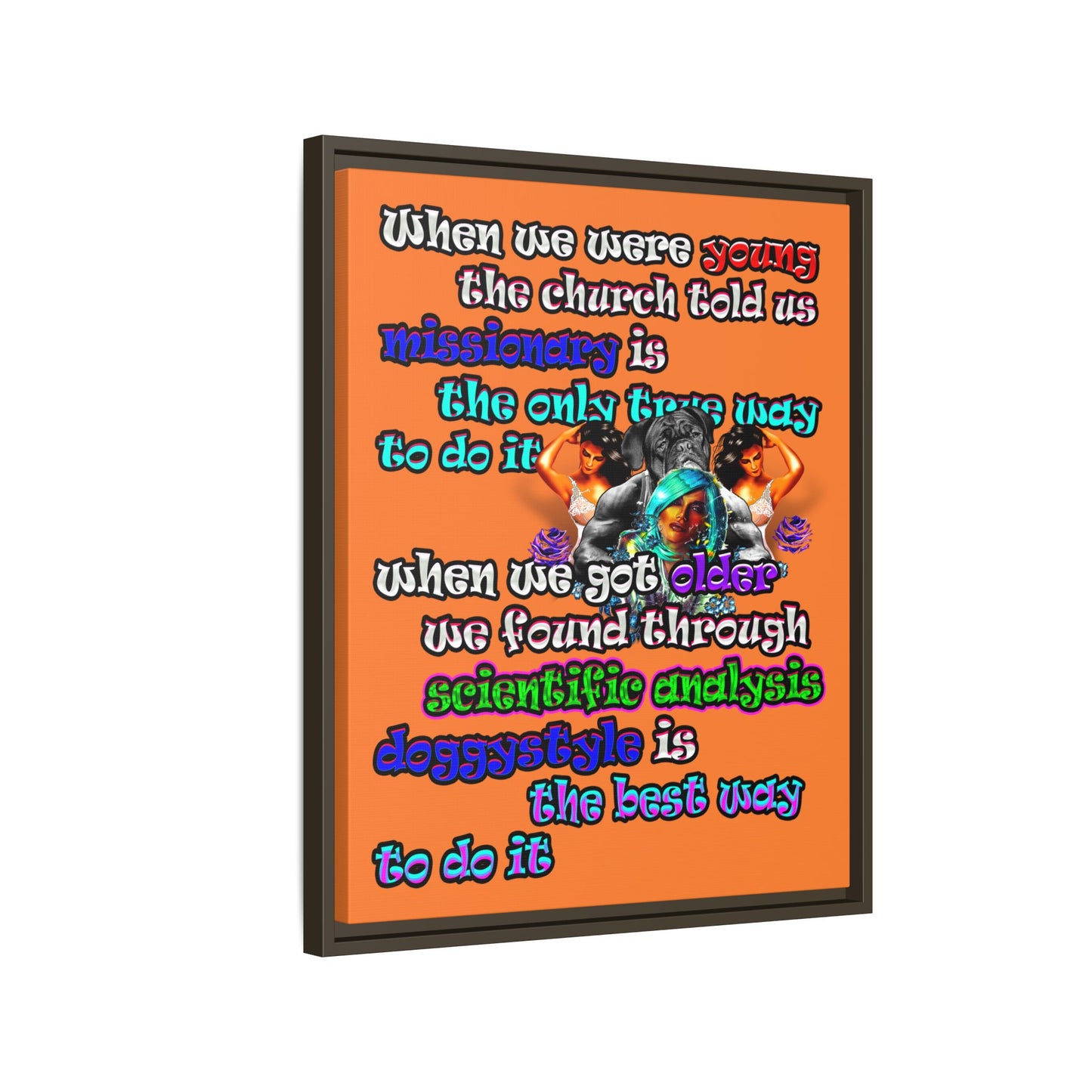 doggystyle - framed canvas art (crusta)