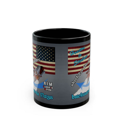 shoot for the stars - Black Mug (grey-light grey)
