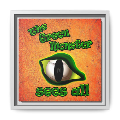 green monster - framed canvas art (burnt orange)