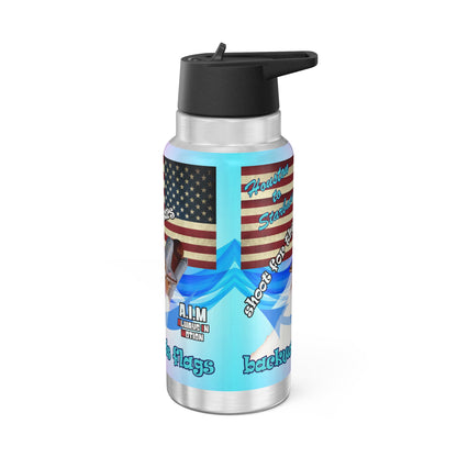 shoot for the stars - Gator Tumbler, 32oz (light blue-pink wave)