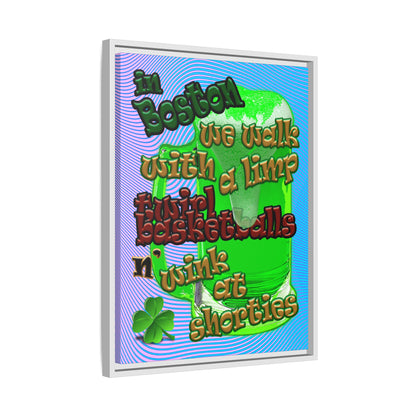 celtics logo - framed canvas art (light blue-purple wave)