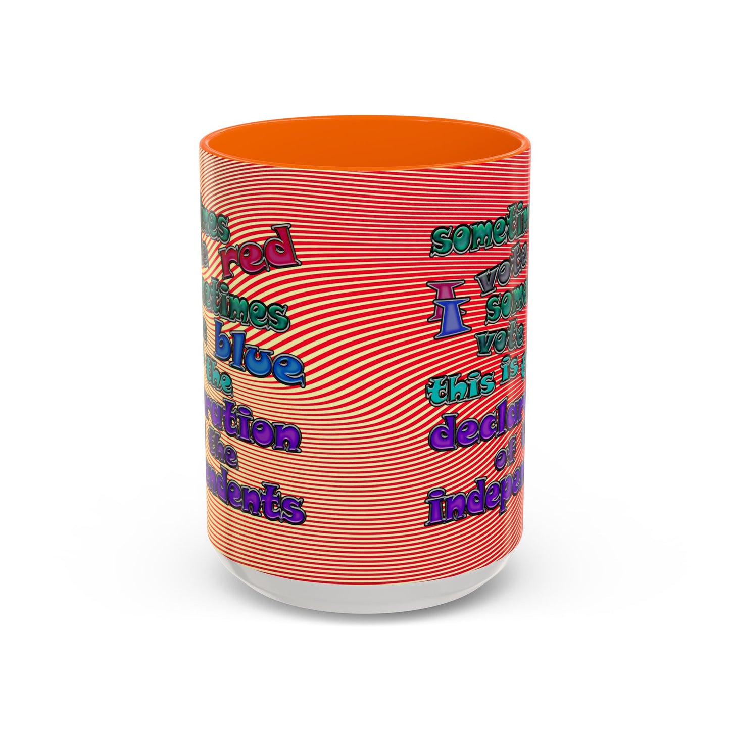 declaration of the independents - Accent Mug (yellow-orange wave)