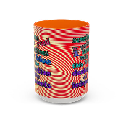 declaration of the independents - Accent Mug (yellow-orange wave)