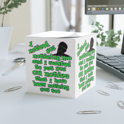 noticed you noticing - note cube (white)