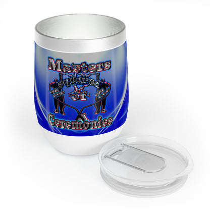 em cee squared - Chill Wine Tumbler (blue-white wave)