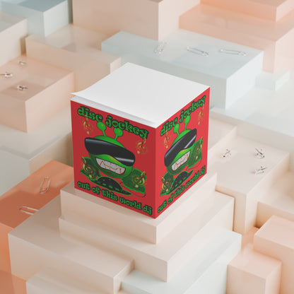 disc jockey - note cube (red)