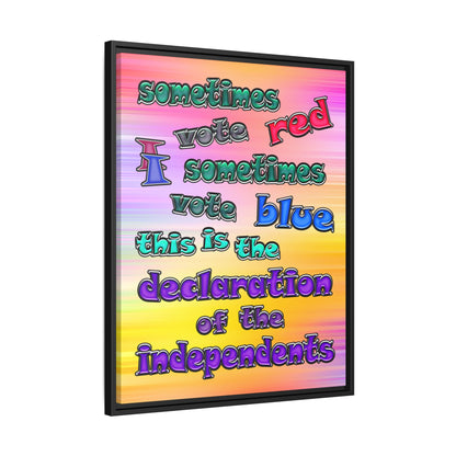 declaration of the independents - framed canvas art (color blur)