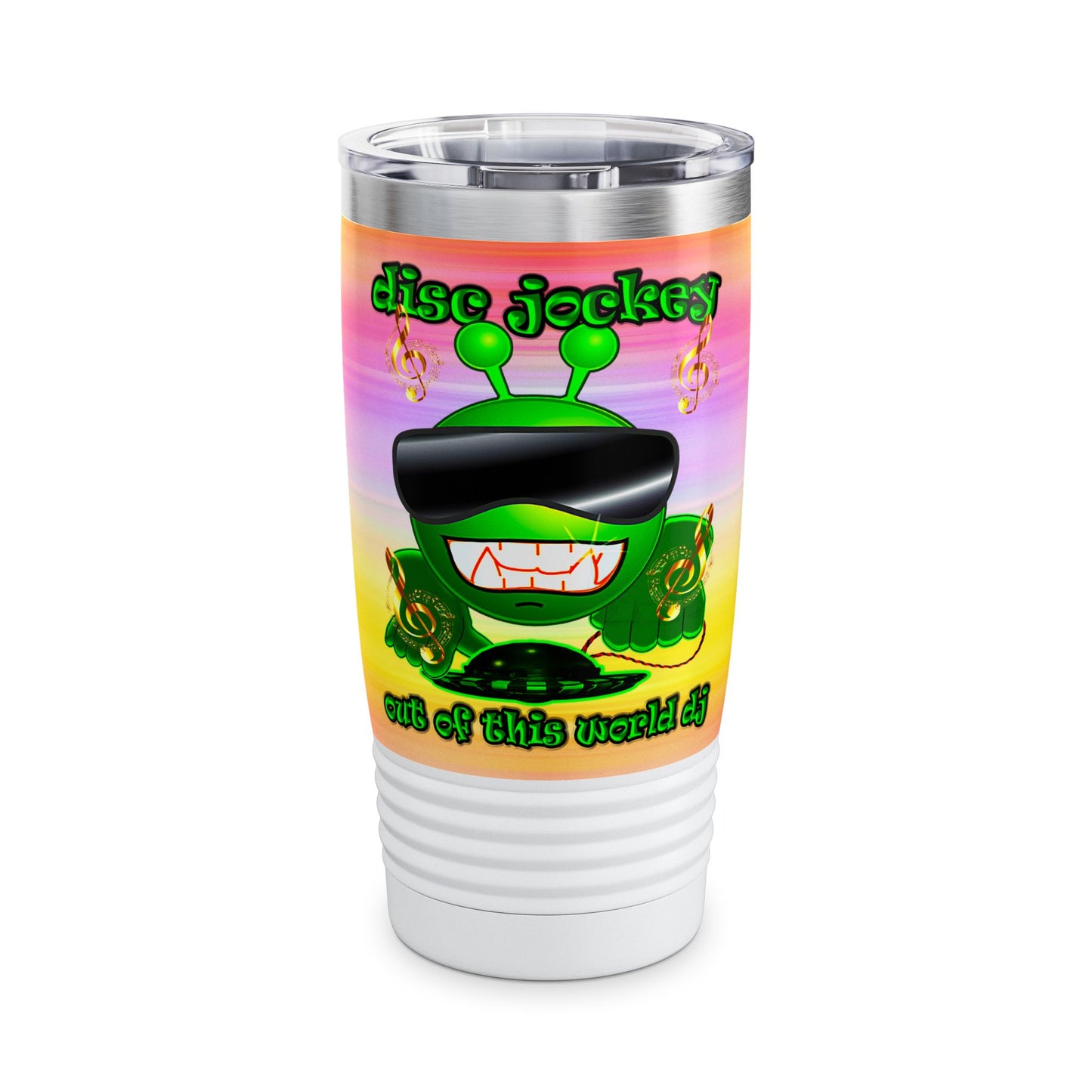 disc jockey - Ringneck Tumbler, 20oz (color blur)