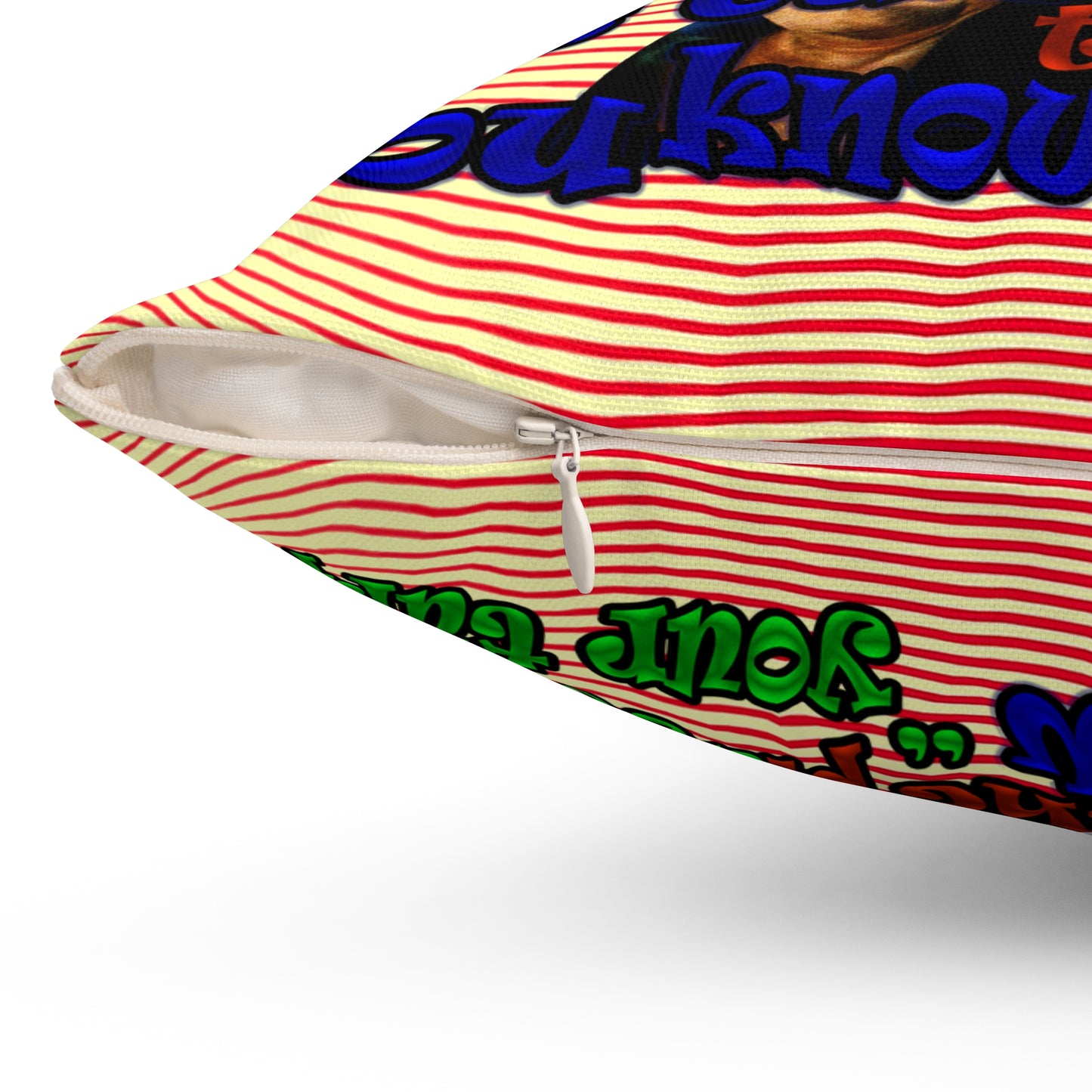 high noon - Spun Polyester Square Pillow - (yellow-orange wave)