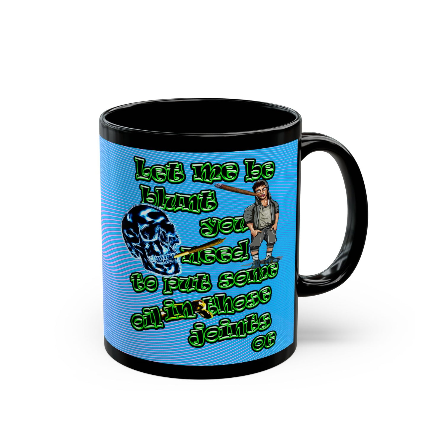 og - Black Mug (light blue-purple wave)