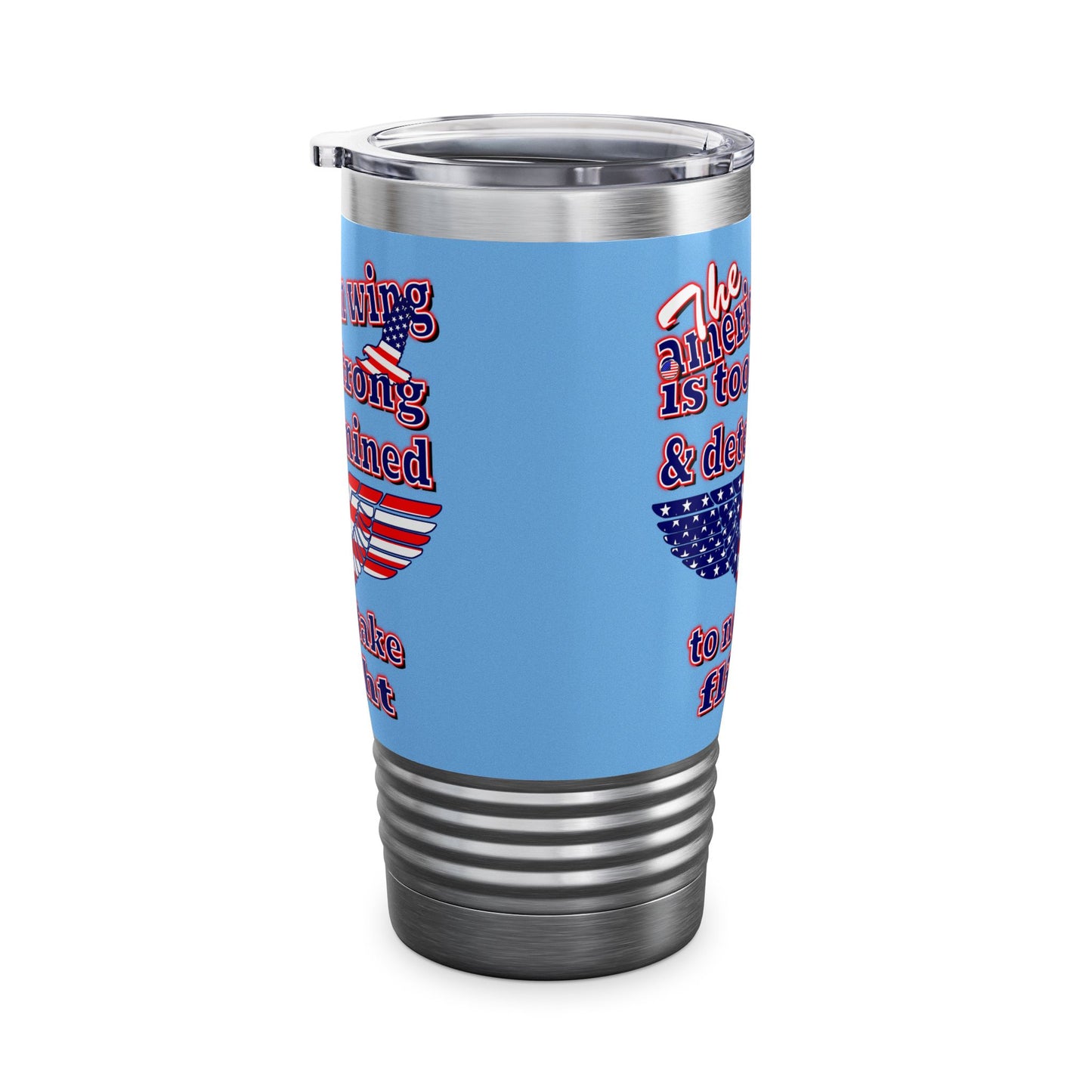 american wing - Ringneck Tumbler, 20oz (light blue)