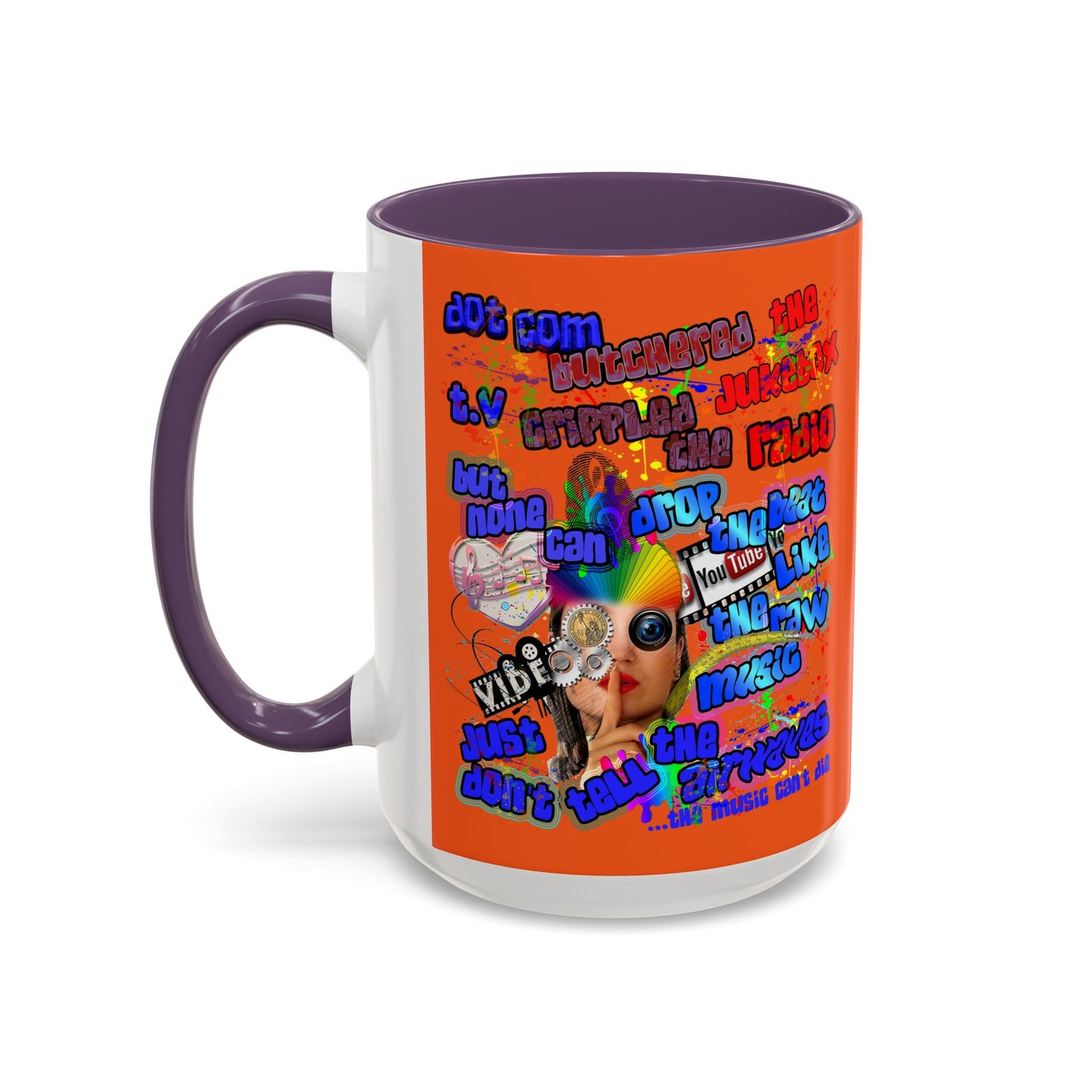 drop the beat - Accent Mug (orange)