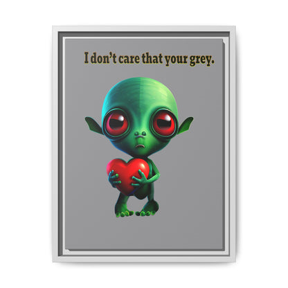 I don't care that your grey - framed canvas art (grey)