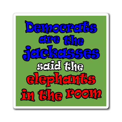 donkeys and elephants - Magnets - (green)