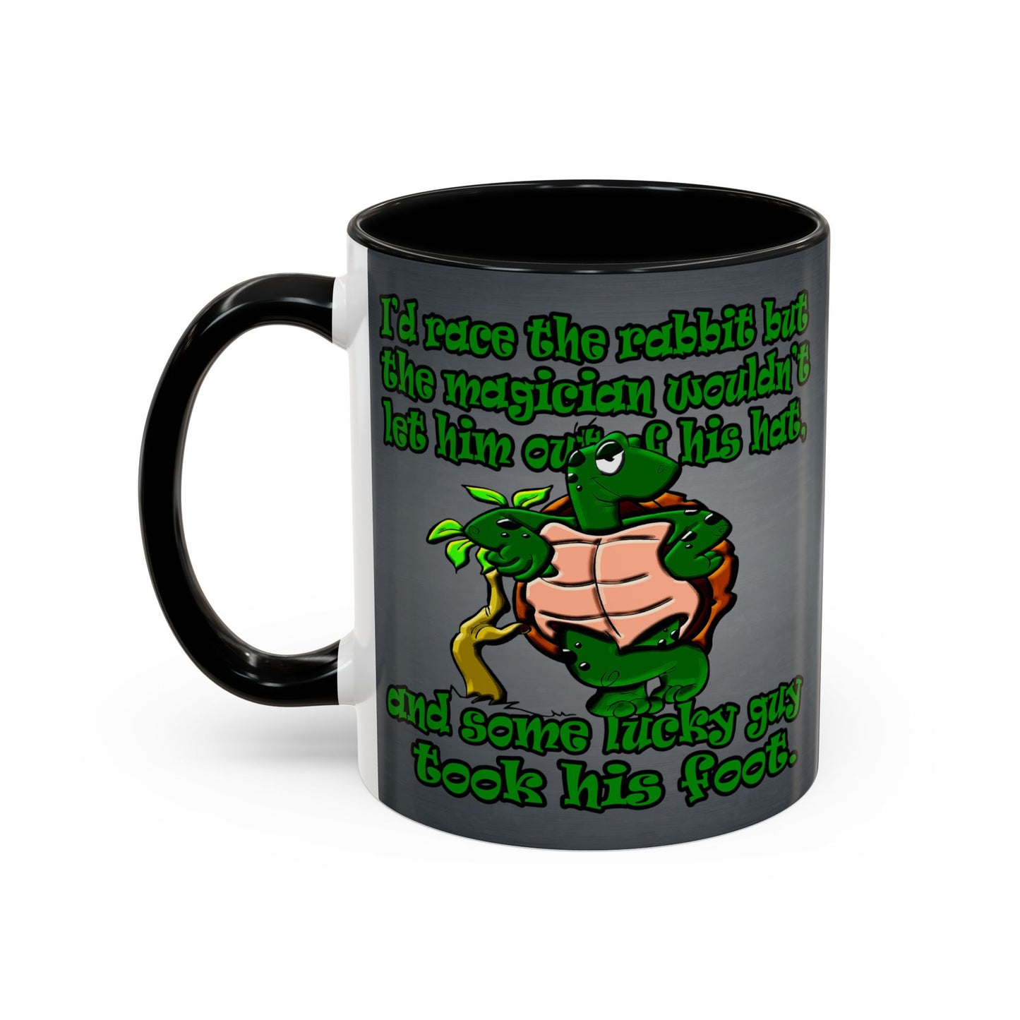 turtle race - Accent Mug (grey-light grey)