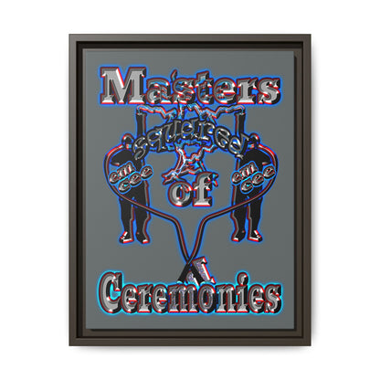 em cee squared - framed canvas art (dark grey)