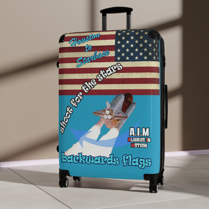 shoot for the stars - Suitcase (turquoise)