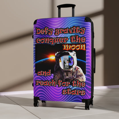 defy conquer reach - Suitcase (purple wave)