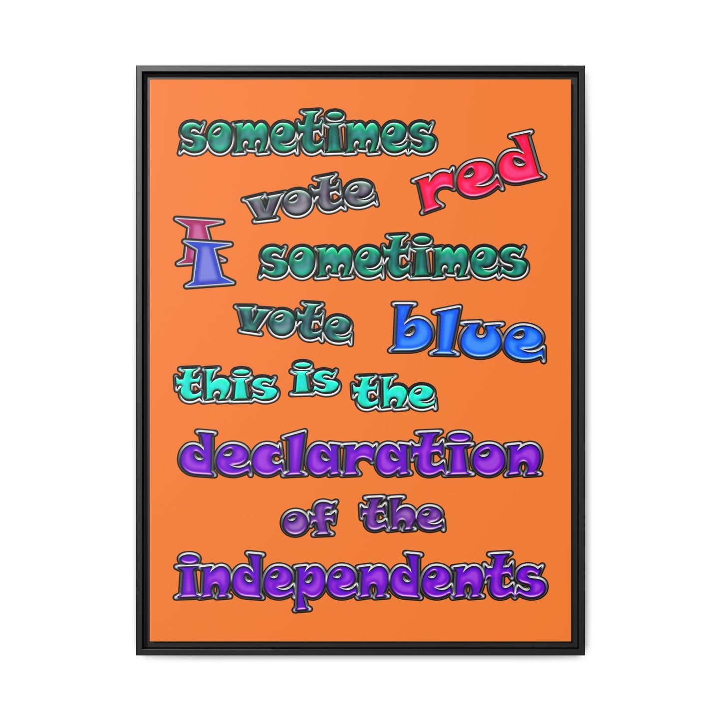 declaration of the independents - framed canvas art (crusta)