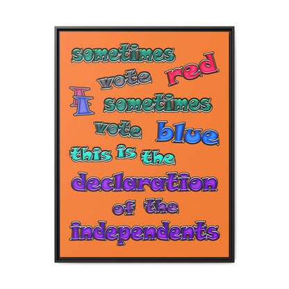 declaration of the independents - framed canvas art (crusta)