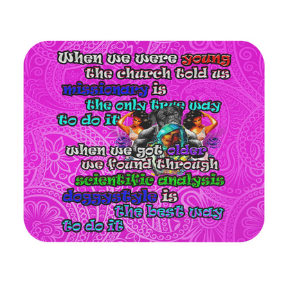 doggystyle - Mouse Pad (Rectangle) (pink swirl)