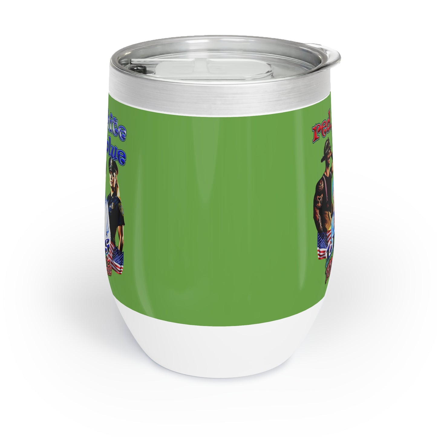 rw&b lives matter - Chill Wine Tumbler (green)