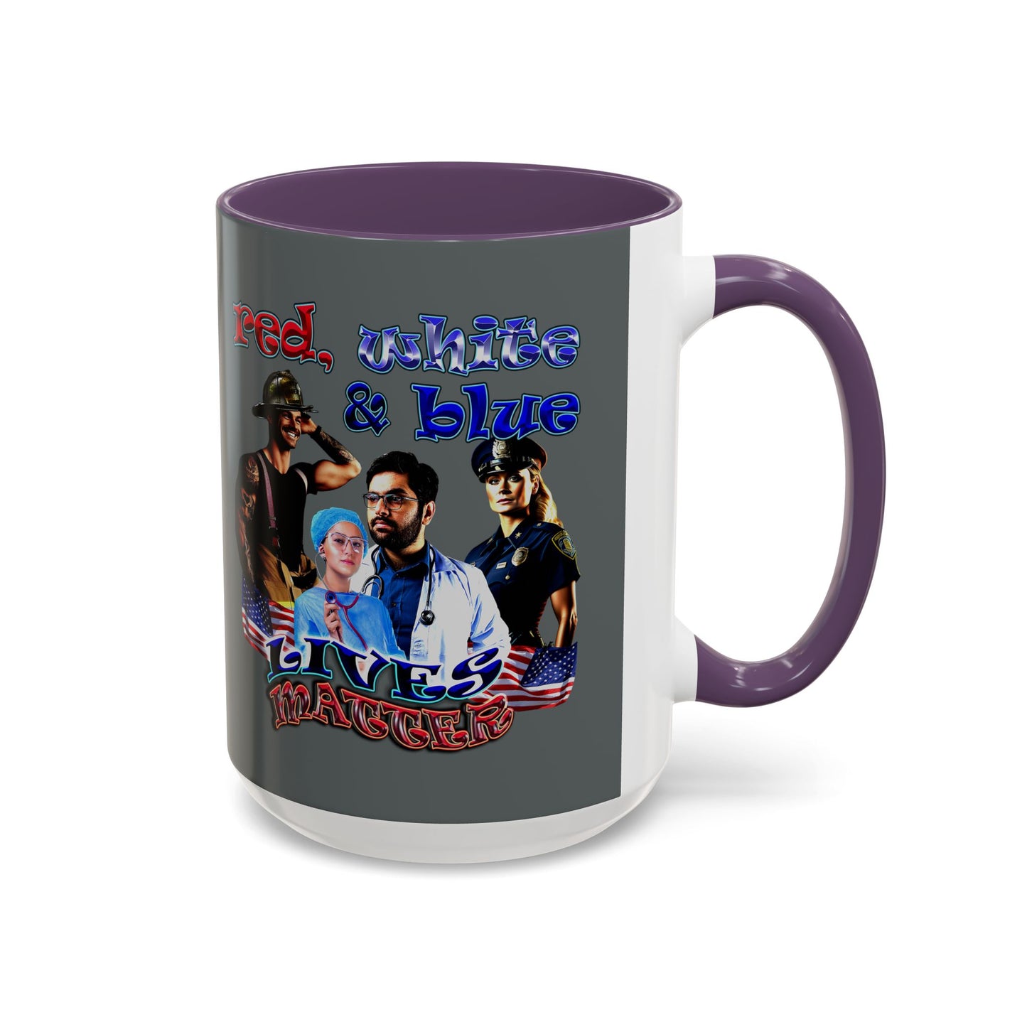 rw&b lives matter - Accent Mug (dark grey)