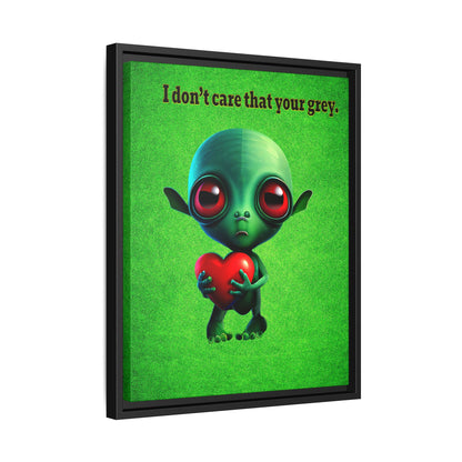 I don't care that your grey - framed canvas art (green turf)