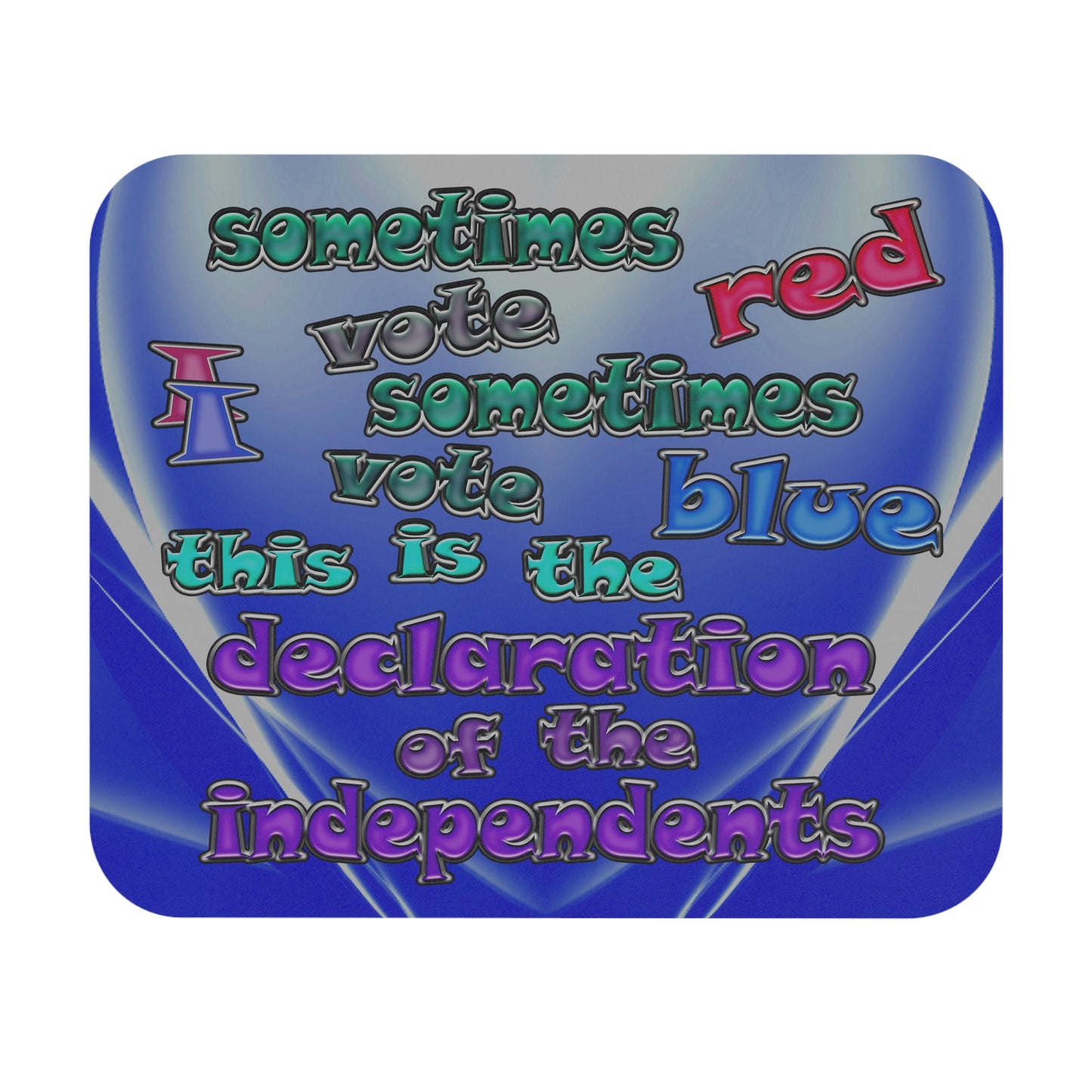 declaration of the independents - Mouse Pad (Rectangle) (blue-white wave)
