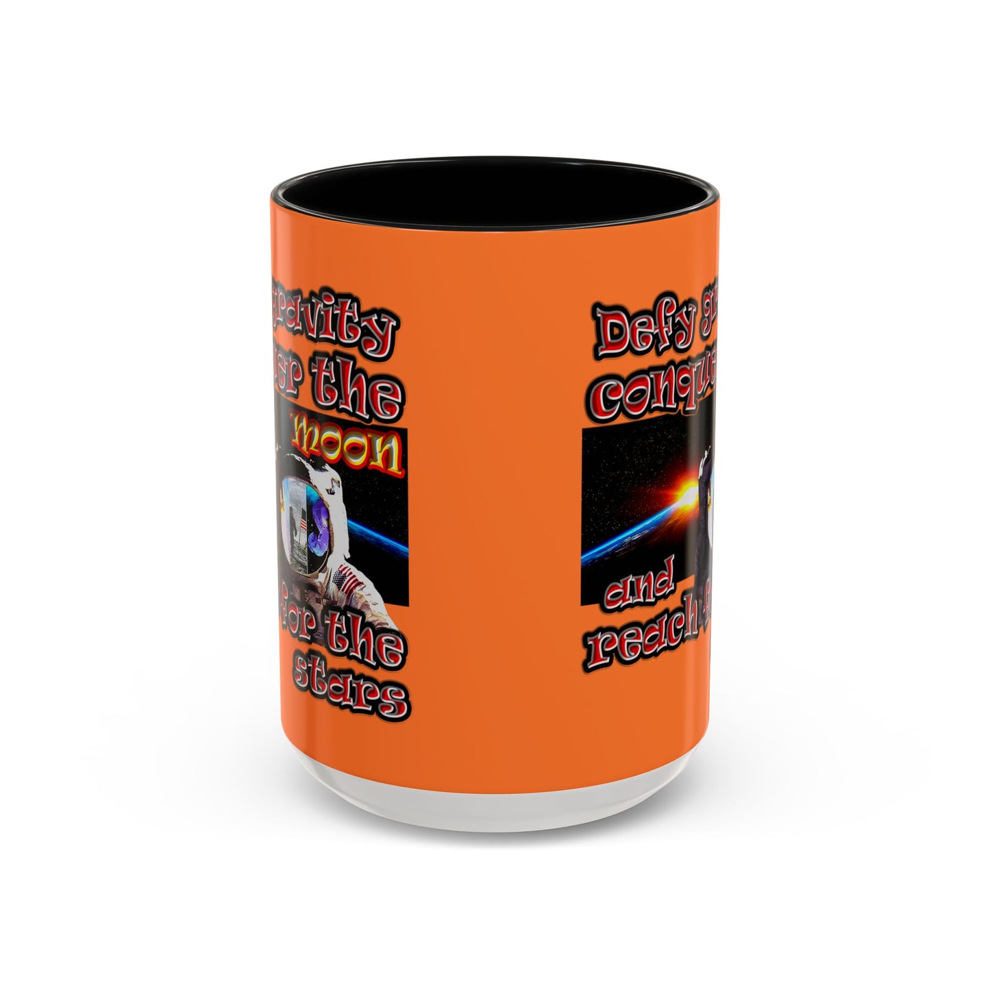 defy conquer reach - Accent Mug (crusta)
