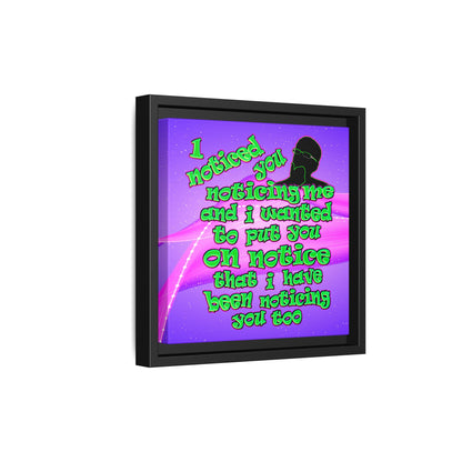 noticed you noticing - framed canvas art (purple-pink wave)