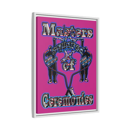 em cee squared - framed canvas art (pink)