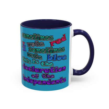 declaration of the independents - Accent Mug (turquoise)