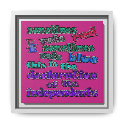 declaration of the independents - framed canvas art (pink)