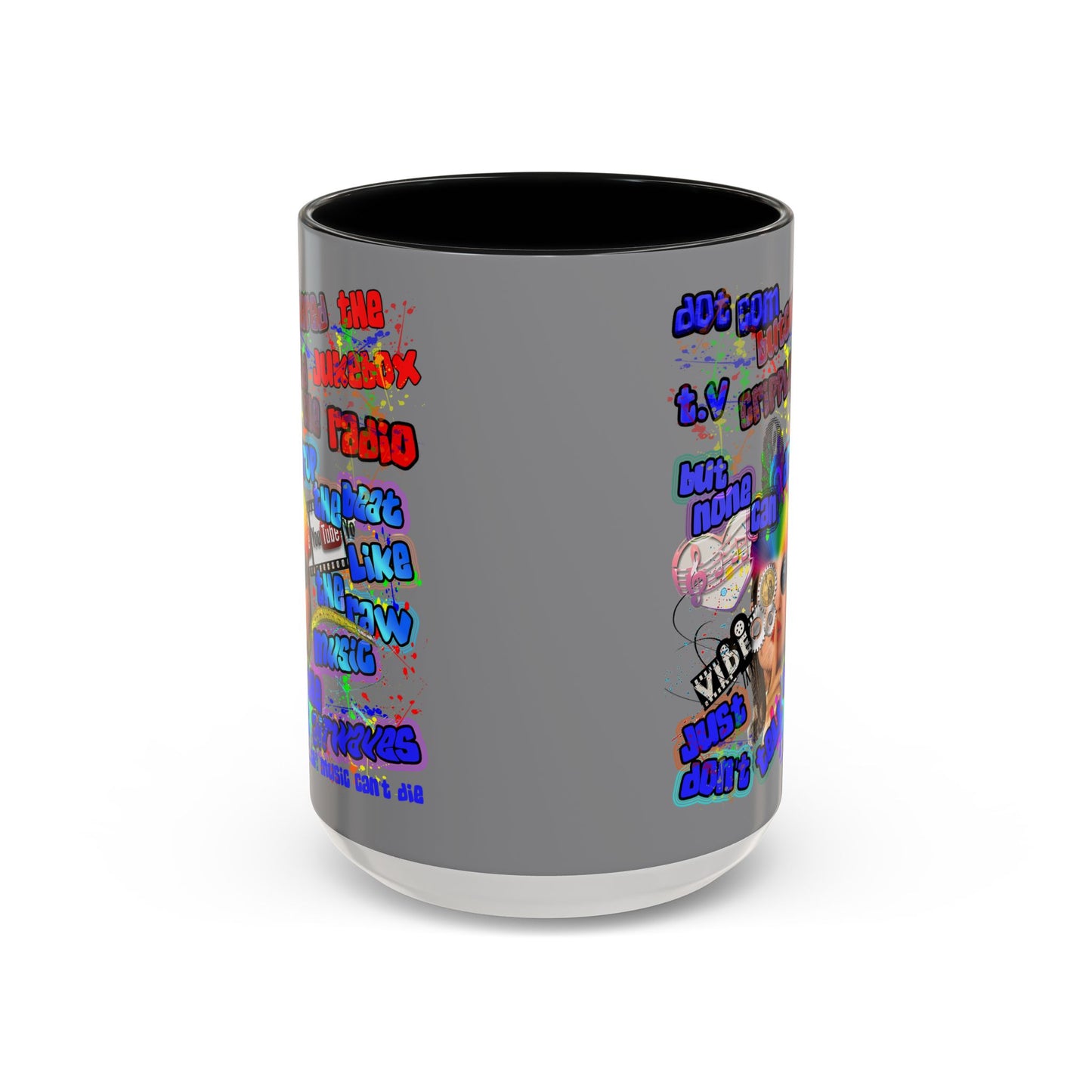 drop the beat - Accent Mug (grey)