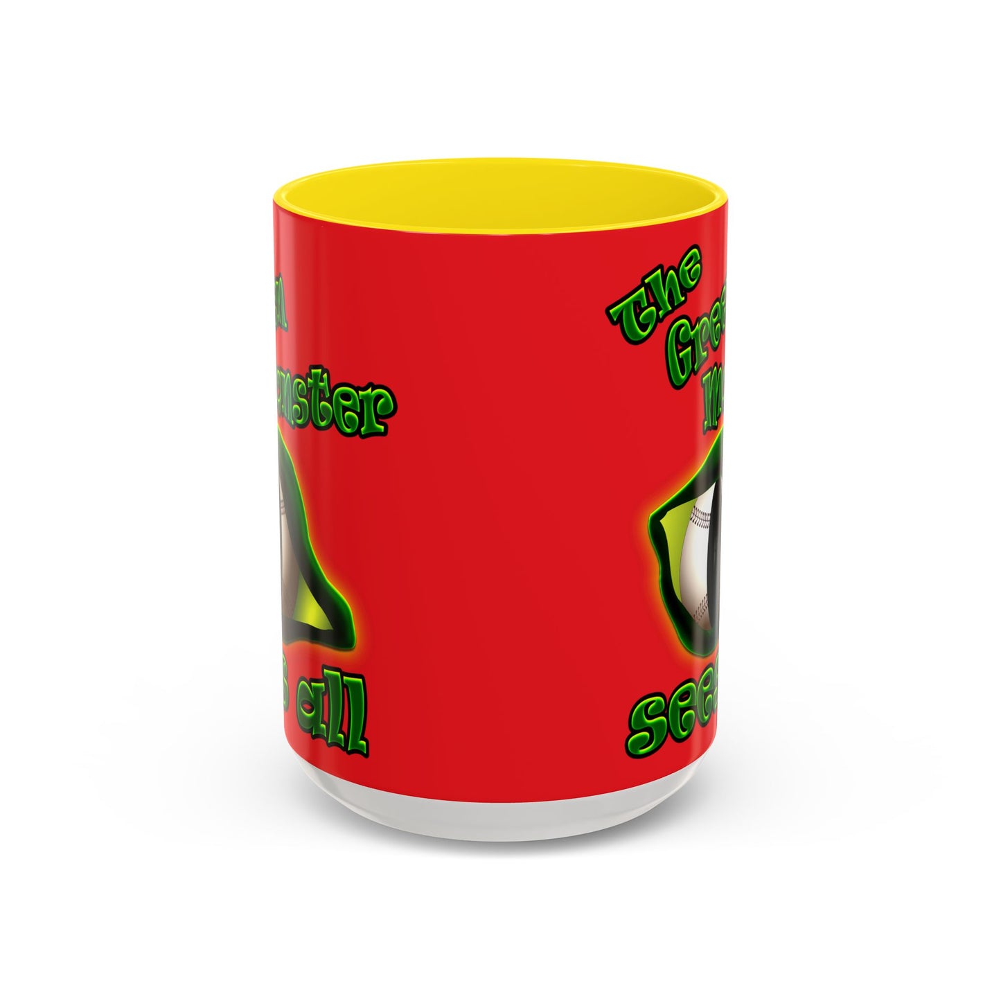 green monster - Accent Mug (red)
