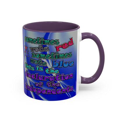 declaration of the independents - Accent Mug (blue-white wave)