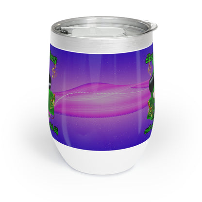 disc jockey - Chill Wine Tumbler (purple-pink wave)