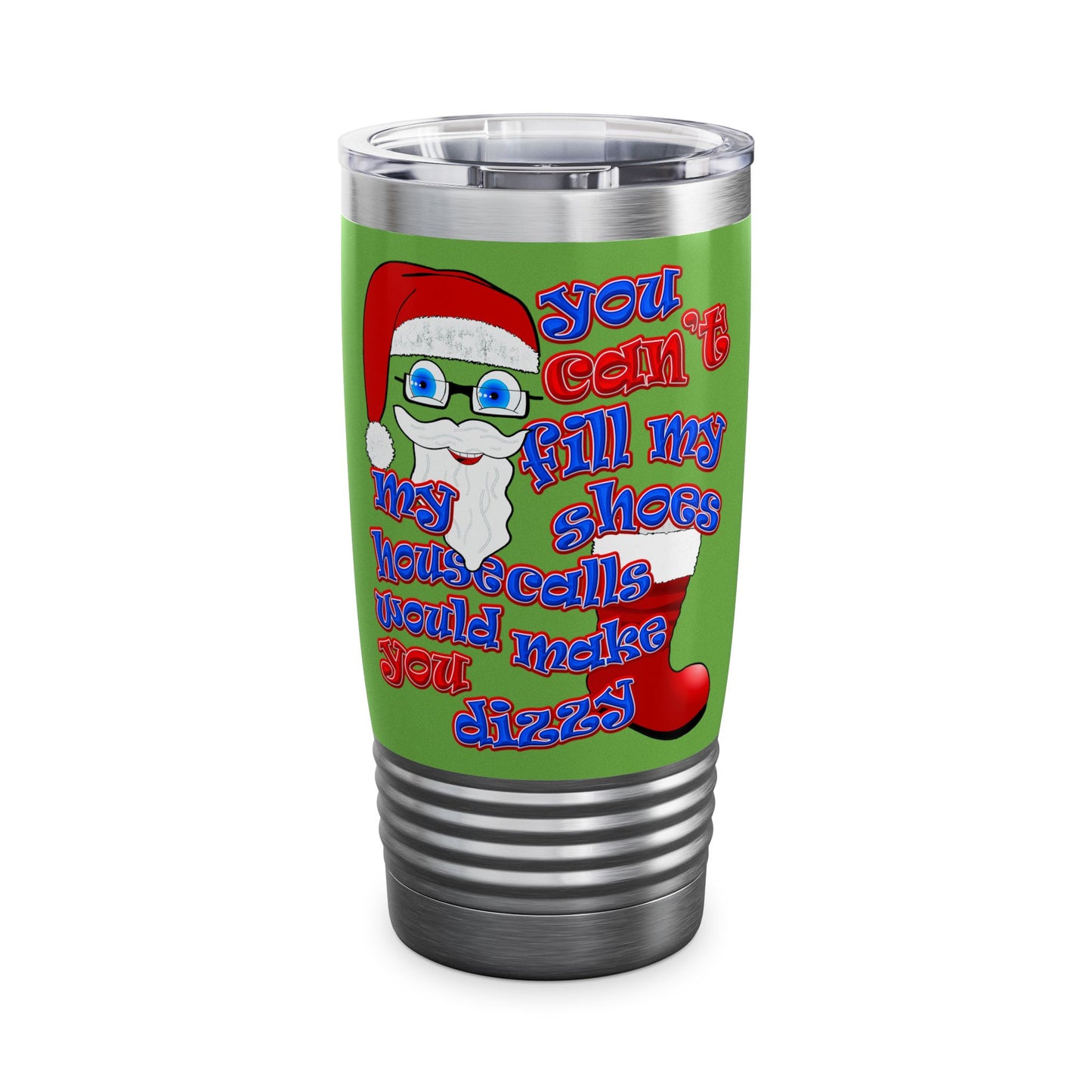 santa's shoes - Ringneck Tumbler, 20oz (green)