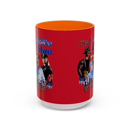 rw&b lives matter - Accent Mug (dark red)