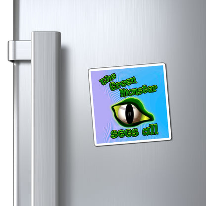 green monster - Magnets - (light blue-purple wave)