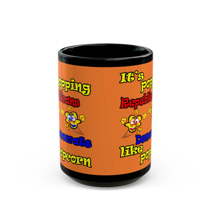 popping like popcorn - Black Mug (crusta)