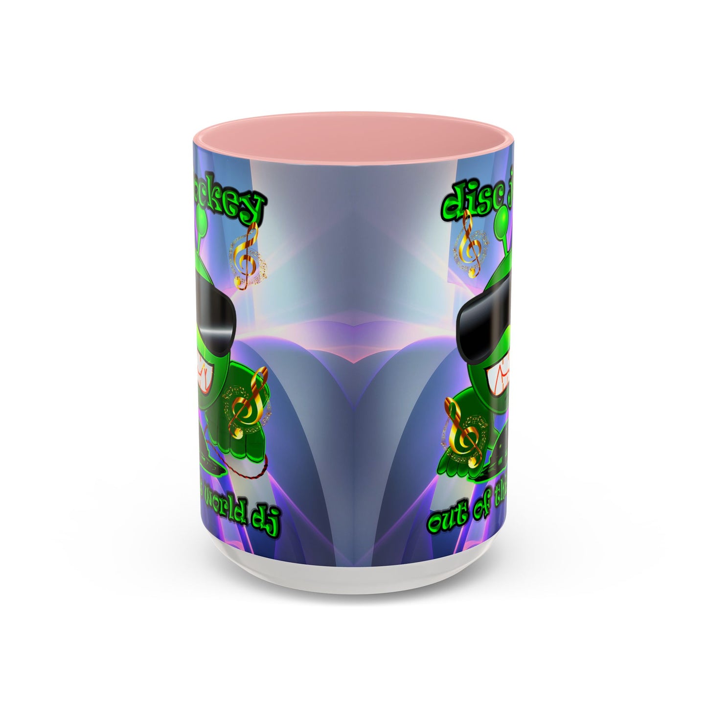 disc jockey - Accent Mug (grey-pink wave)