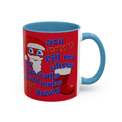 santa's shoes - Accent Mug (dark red)