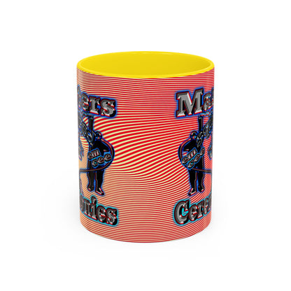 em cee squared - Accent Mug (yellow-orange wave)