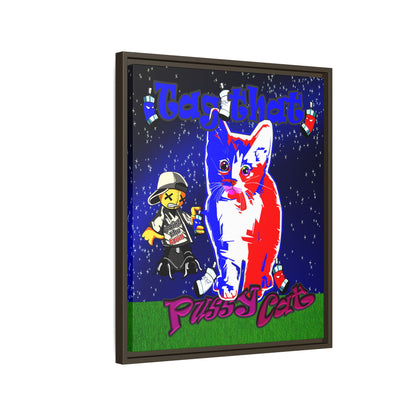 tag that - framed canvas art ('snoops' background)