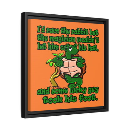turtle race - framed canvas art (crusta)