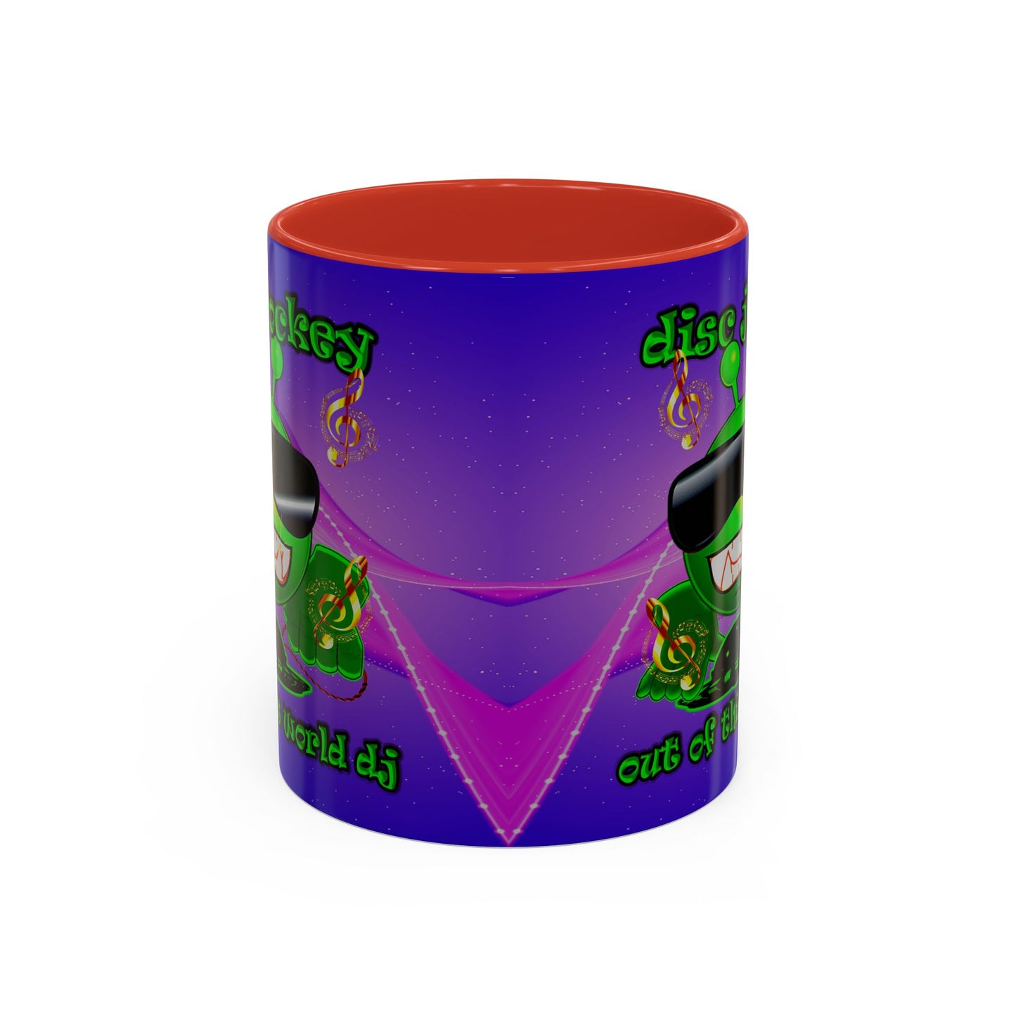 disc jockey - Accent Mug (purple-pink wave)