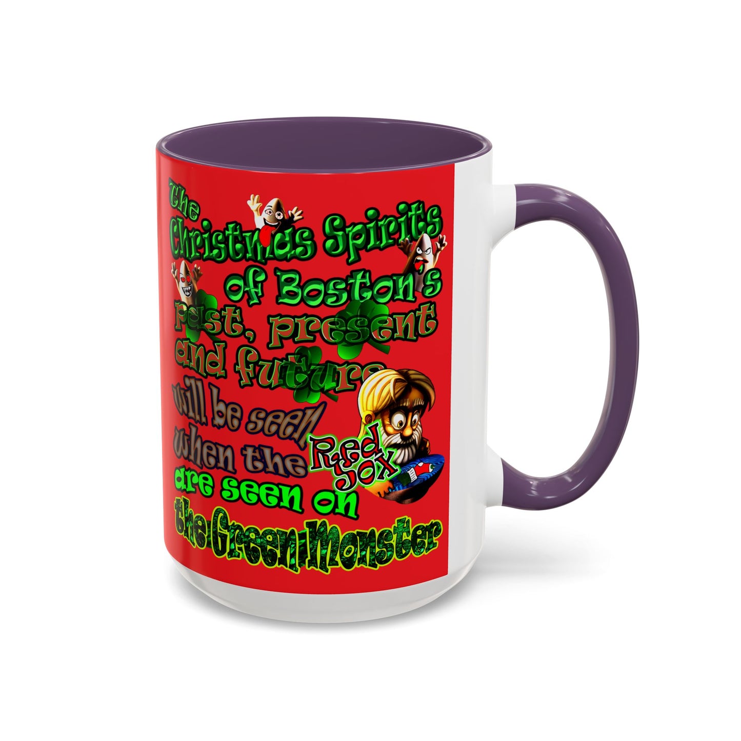 christmas spirits of boston - Accent Mug (red)